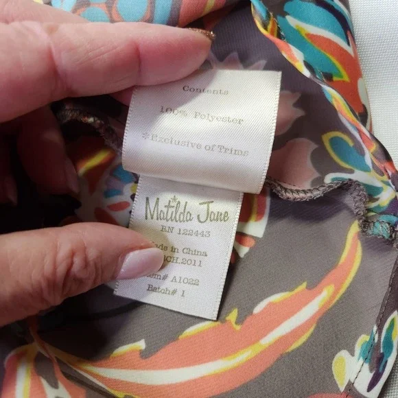 Matilda Jane You And Me Fall Autumn Floral Annalise Tunic Knot Top Multi Large - Picture 5 of 7